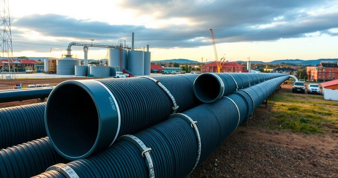 Tubo de polietileno de alta densidade para aplicações industriais e residenciais Tubo de polietileno de alta densidade para aplicações industriais e residenciais
